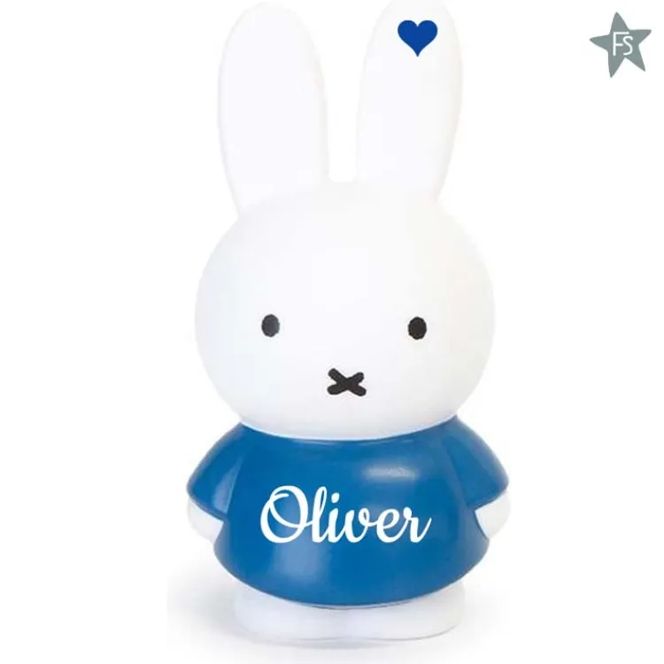 Best Atelier Pierre Spaarpot met naam blauw - wit Spaarpot Met Naam | Kraamcadeau Jongen