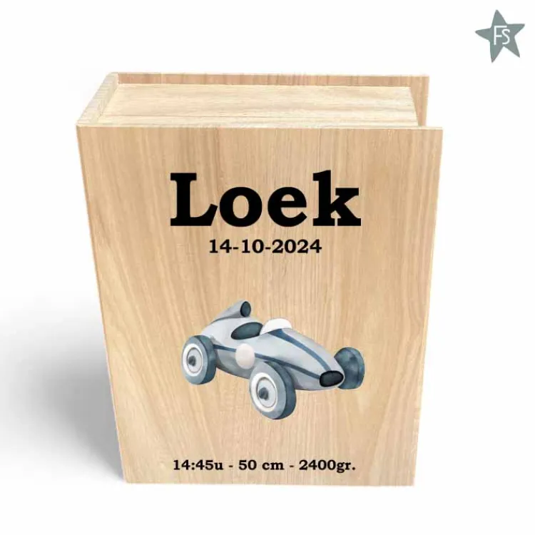 Discount Bewaarbundel voor alle eerste spulletjes | Houten bewaarboek met spitfire Herinneringsdoos Met Naam | Kraamcadeau Jongen