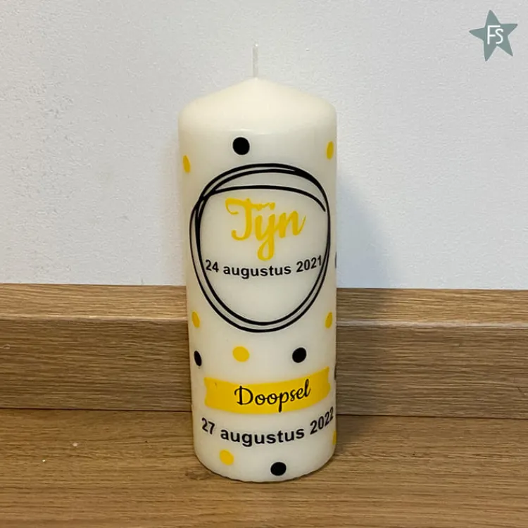 Best Doopkaars met naam en cirkel Doopkaars | Momenten