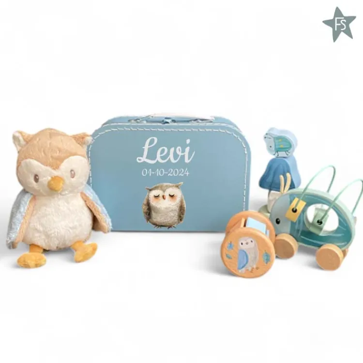 Sale Geboortepakket uil - kraampakket met naam uiltje Little Dutch Forest Friends Fsc | Kraampakketten