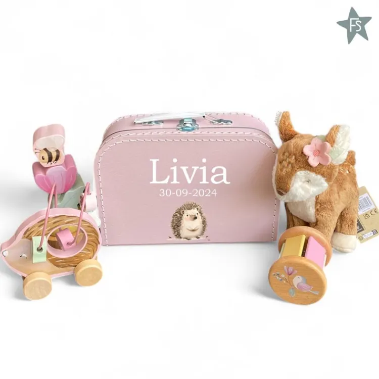 New Geboortepakket egel - kraampakket met naam egeltje Little Dutch Fairy Garden | Kraamcadeau Meisje