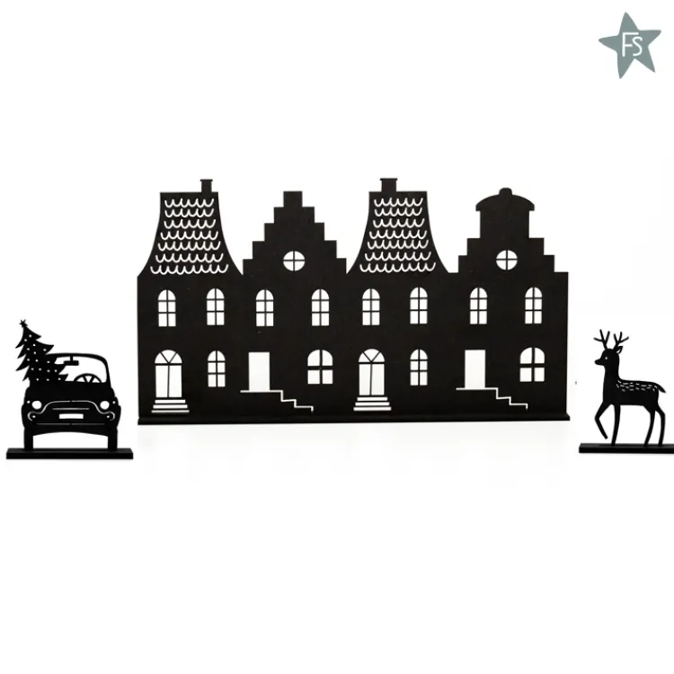 New Grachtenpandjes met auto en rendier Momenten