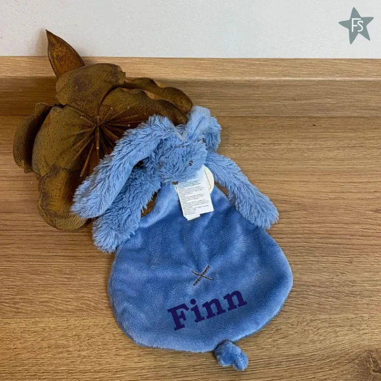 Discount Deep Blue Rabbit Richie tuttle met naam Knuffeldoekjes Met Naam | Knuffels Met Naam