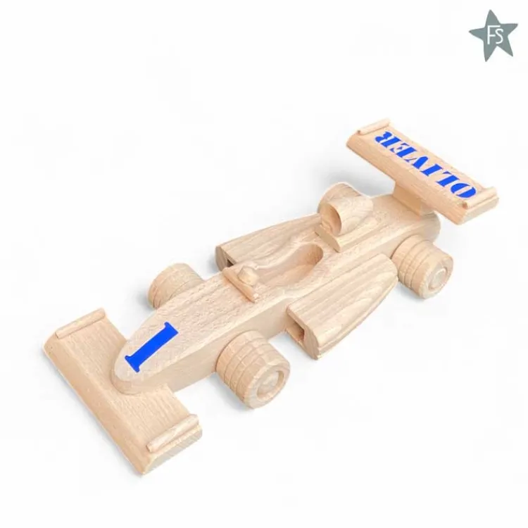 Sale Houten Raceauto | Beukenhouten Racewagen ( met naam ) Houten Speelgoed Met Naam | Kraamcadeau Jongen