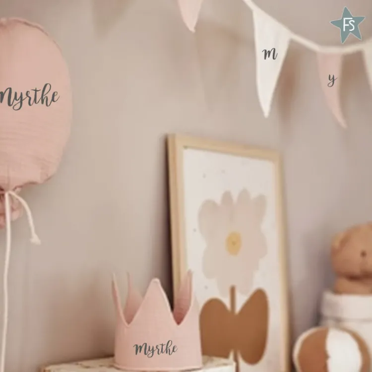 Best – Party Collection – Ballon wild rose ( met naam ) Kraamcadeau Meisje