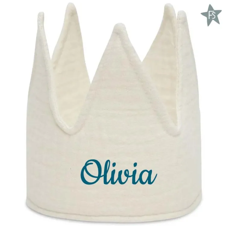 Hot Party Collection Verjaardagskroon Ivory ( met naam ) Kraamcadeau Meisje | Kraamcadeau Jongen