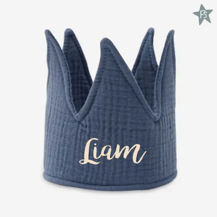 Hot Party Collection Verjaardagskroon jeans blue ( met naam ) Cadeaus Tot 10 Euro | Kraamcadeau Jongen