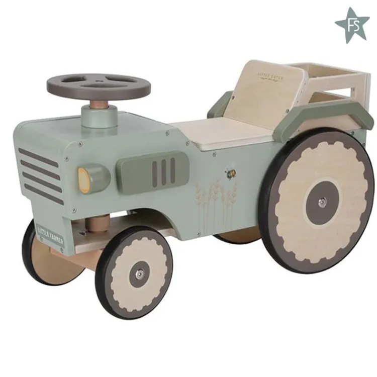 Discount - Houten looptractor - Little Farm FSC (met naam) Little Dutch Little Farm | Little Dutch Houten Speelgoed Met Naam