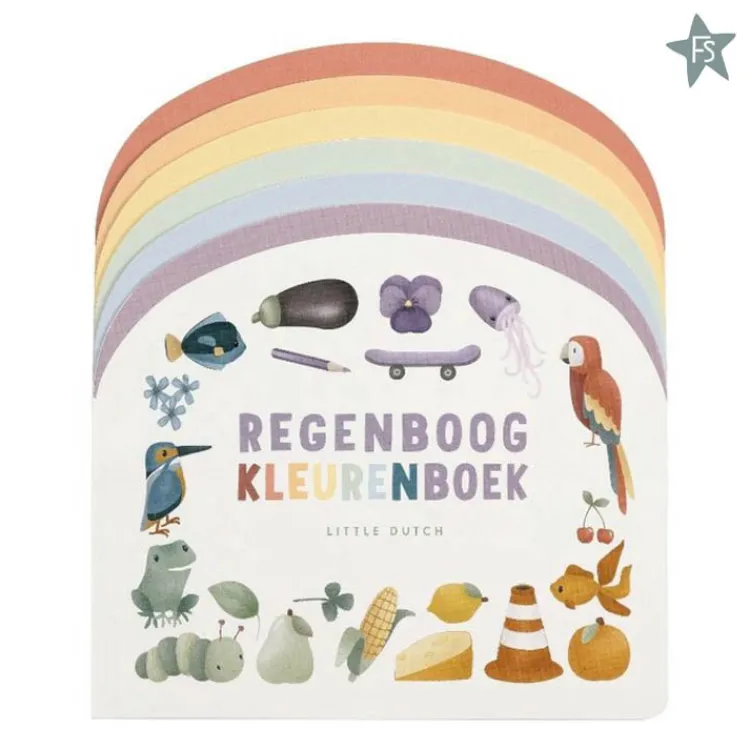 Fashion - Kinderboek Regenboog Kleurenboek Little Dutch Boekjes | Kraamcadeau Jongen