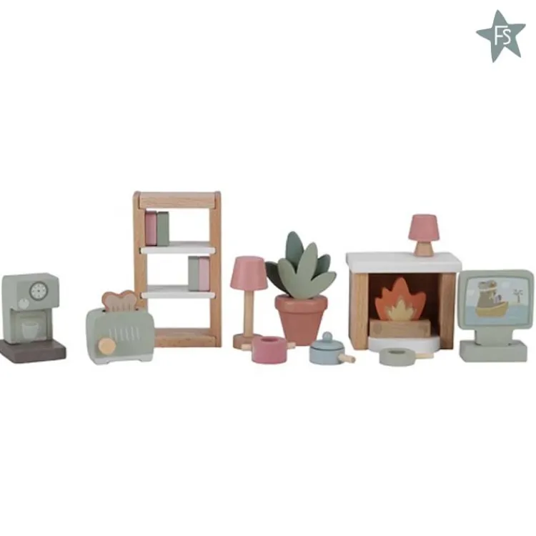 Discount Aanvulset poppenhuis meubels Little Dutch Houten Speelgoed Met Naam | Kraamcadeau Meisje