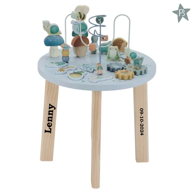 Outlet Activiteitentafel - Forest Friends ( met naam ) Little Dutch Forest Friends Fsc | Little Dutch Houten Speelgoed Met Naam
