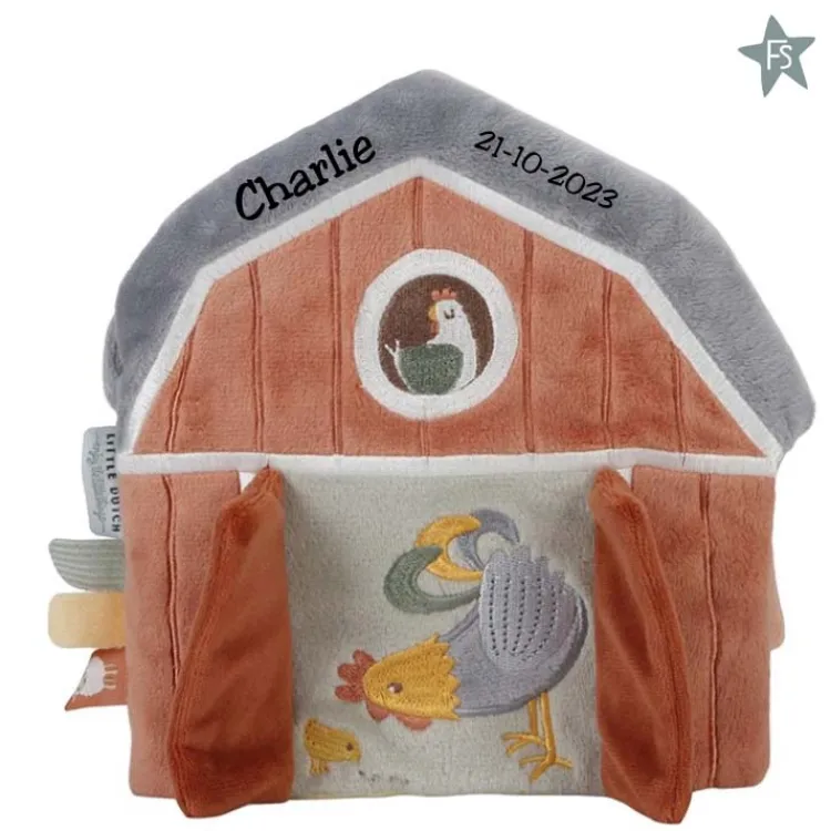 Clearance Activiteitenboekje Little Farm ( met naam ) Little Dutch Little Farm | Kraamcadeau Meisje