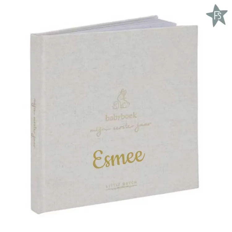 Hot Babyboek 'Mijn eerste jaar' Baby Bunny FSC (met naam) Little Dutch Newborn Naturals | Kraamcadeau Meisje