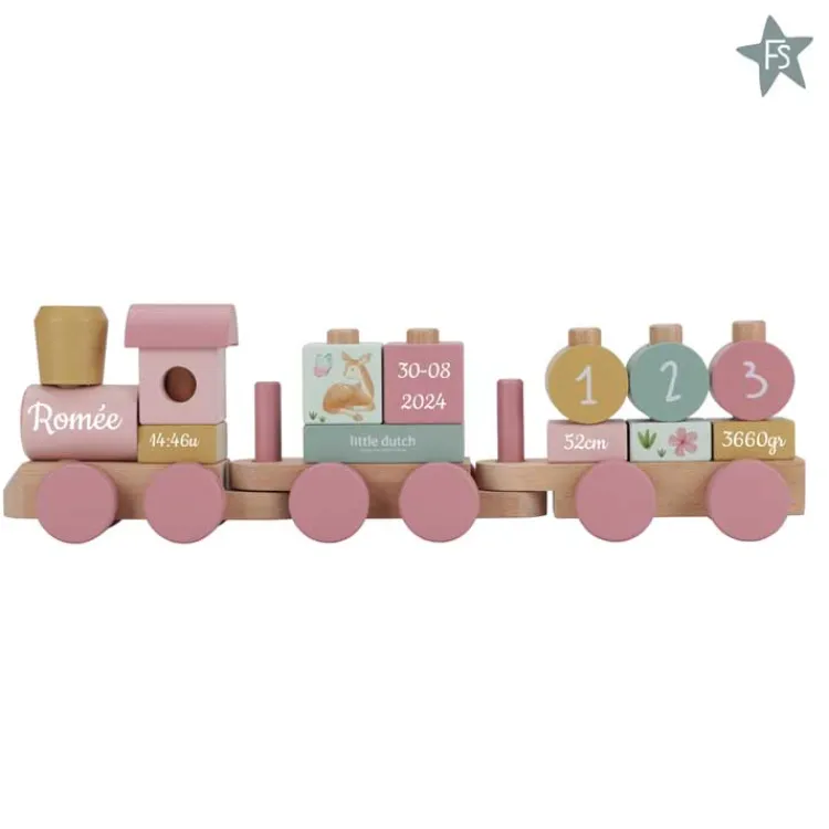 Best Blokkentrein - Fairy garden ( met naam ) Little Dutch Houten Speelgoed Met Naam | Houten Treinen Met Naam