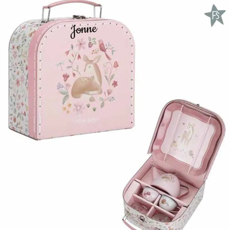 Fashion Fairy Garden Theeservies In Koffer ( met naam / datum ) Little Dutch Fairy Garden | Kraamcadeau Meisje