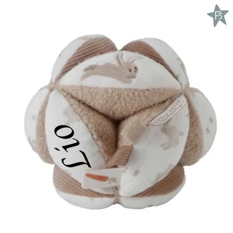 Best Grijpbal Baby Bunny ( met naam ) Little Dutch Newborn Naturals | Kraamcadeau Meisje