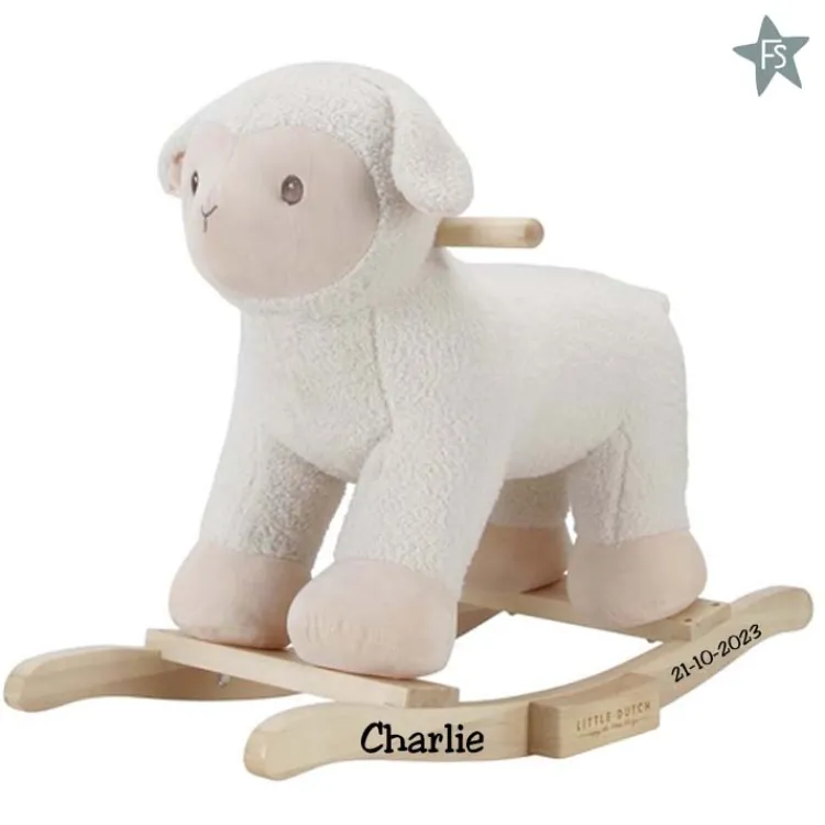 Sale Hobbeldier schaap (met naam) Little Dutch Little Farm | Little Dutch Houten Speelgoed Met Naam