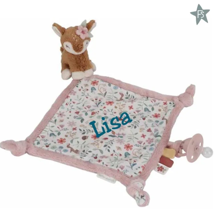 Outlet Knuffeldoekje print Hert - Fairy Garden ( met naam ) Little Dutch Fairy Garden | Knuffels Met Naam