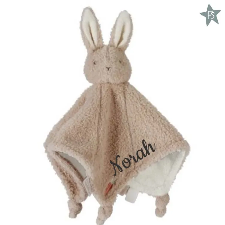 Hot Knuffeldoekje Baby Bunny ( met naam ) Little Dutch Newborn Naturals | Kraamcadeau Meisje