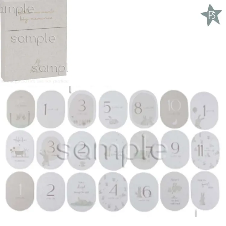 New Mijlpaal kaarten 'Mijn eerste jaar' Baby Bunny FSC Little Dutch Newborn Naturals | Kraamcadeau Meisje