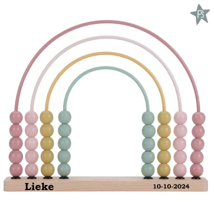 Best Regenboog telraam - Fairy Garden ( met naam / datum ) Little Dutch Fairy Garden | Little Dutch Houten Speelgoed Met Naam
