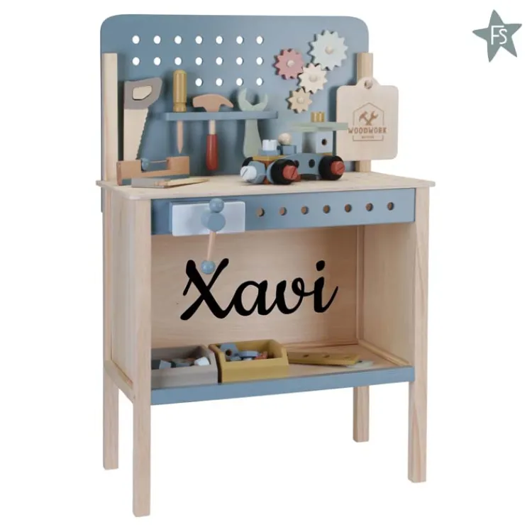 Best speel werkbank ( met naam ) Little Dutch Houten Speelgoed Met Naam | Kraamcadeau Jongen