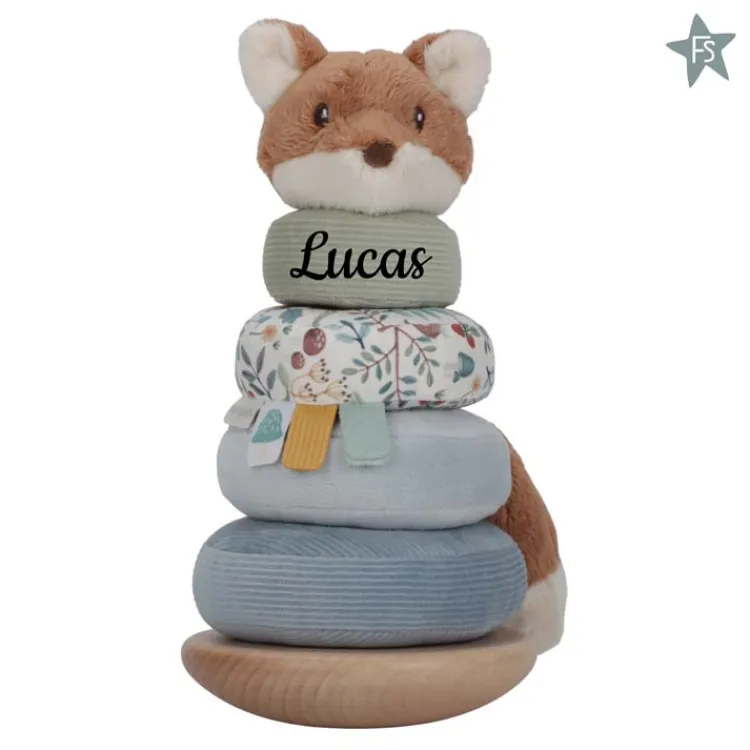 Clearance Tuimelstapelaar - Forest Friends ( met naam ) Little Dutch Forest Friends Fsc | Kraamcadeau Jongen