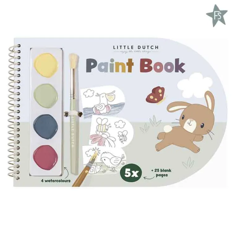 Outlet verfboek - creatief speelgoed - vakantieboek Little Dutch Boekjes | Kraamcadeau Meisje