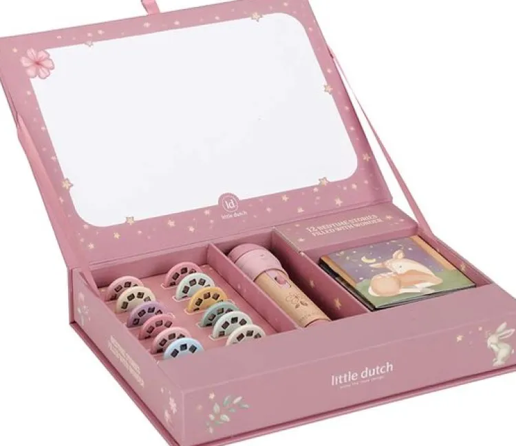 Sale verhalen projector zaklamp - Roze Little Dutch Fairy Garden | Kraamcadeau Meisje