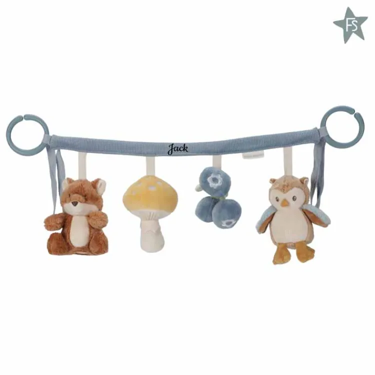 Outlet Wagenspanner - Forest Friends ( met naam ) Little Dutch Forest Friends Fsc | Kraamcadeau Jongen