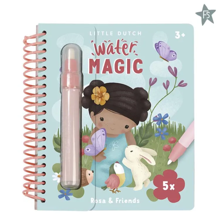 New watertekenboek Water magic Rosa& Friends Little Dutch Boekjes | Kraamcadeau Meisje
