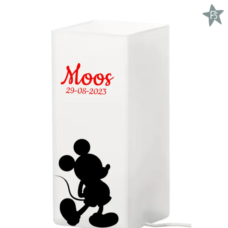 Discount Nachtlampje met Micky Mouse met naam Nachtlampjes Met Naam | Kraamcadeau Jongen