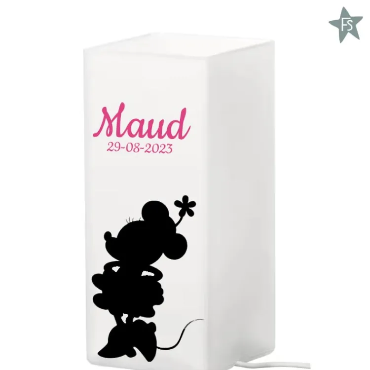 Fashion Nachtlampje met Minnie Mouse met naam Nachtlampjes Met Naam | Cadeaus Vanaf 25 Euro