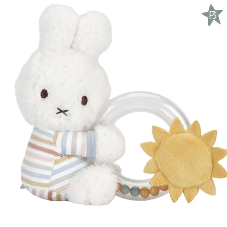 Clearance vintage Sunny stripes ringrammelaar Little Dutch Vintage | Knuffels Met Naam