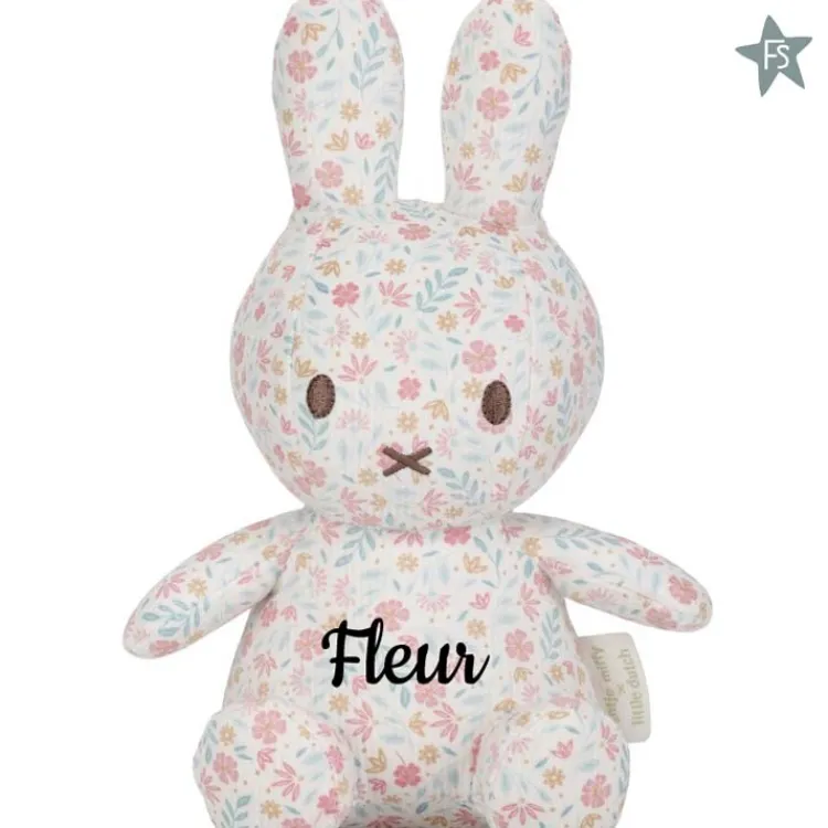 Clearance Nijntje x Knuffel all-over print 20 cm - Lucky Blossom ( met naam ) Little Dutch Poppen | Knuffels Met Naam