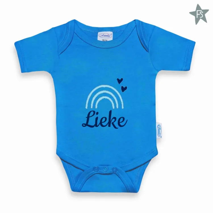 Clearance Rompertje met naam en regenboog | diverse kleuren Rompertje Met Naam | Kraamcadeau Meisje