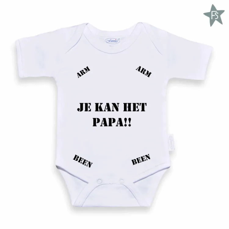 Sale Rompertje met tekst je kan het papa!! | diverse kleuren Rompertje Met Naam | Kraamcadeau Meisje