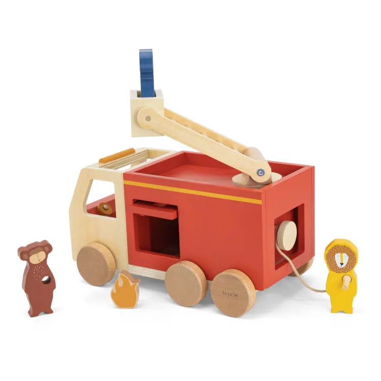 trixie_houten_brandweerwa_2.webp Online Trixie Houten brandweerwagen ( met naam ) Trixie Houten Speelgoed | Kraamcadeau Jongen