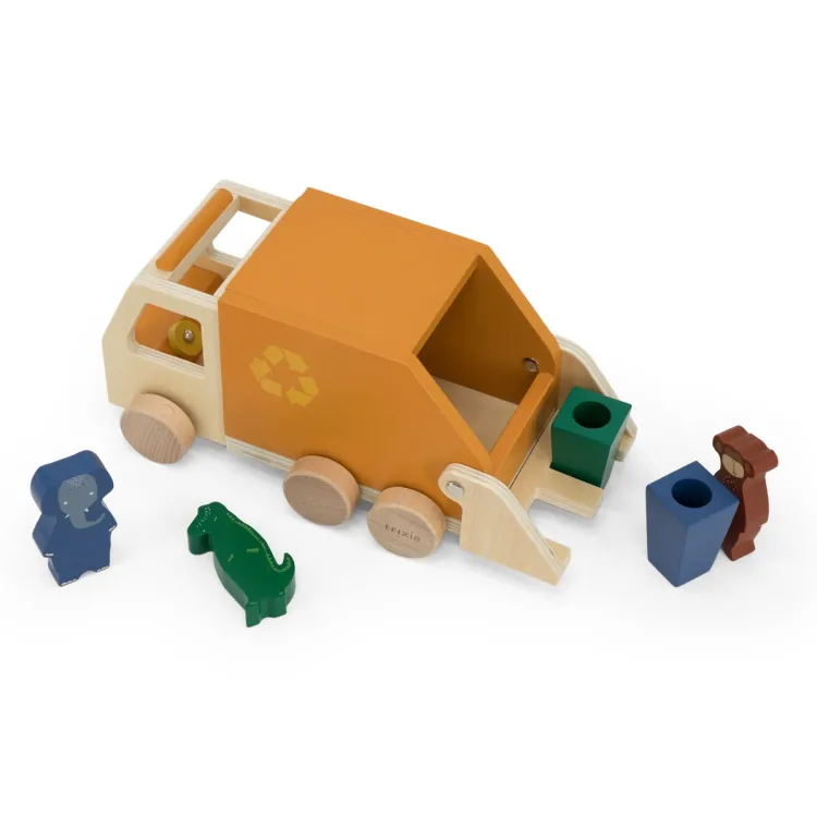 trixie_houten_vuilniswage_2.webp Sale Trixie Houten vuilniswagen ( met naam ) Trixie Houten Speelgoed | Kraamcadeau Meisje