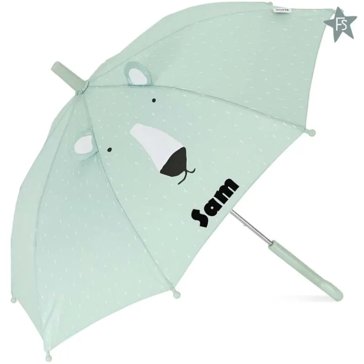 New Trixie Paraplu Mr. Polar Bear ( met naam ) Trixie Paraplu Met Naam | Kraamcadeau Jongen