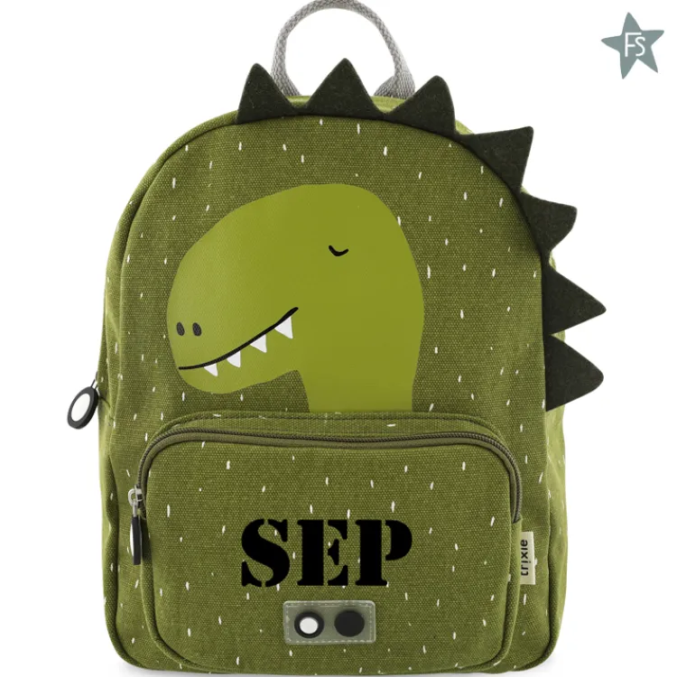 Clearance Trixie peuter rugzak Mr. Dino met naam Trixie Rugzak Met Naam | Rugzak Met Naam