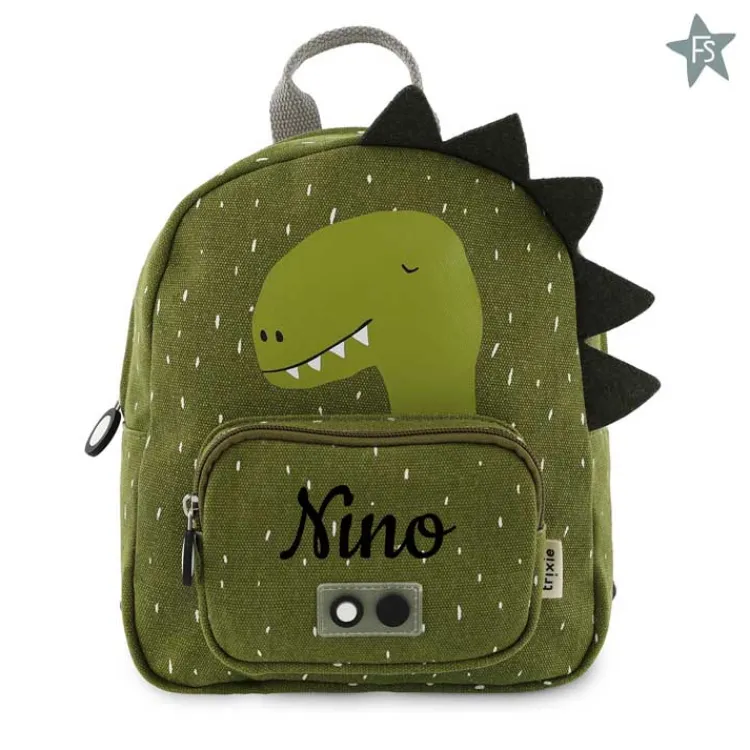 Outlet Trixie Rugzak klein - Mr. Dino ( met naam ) Trixie Rugzak Met Naam | Rugzak Met Naam
