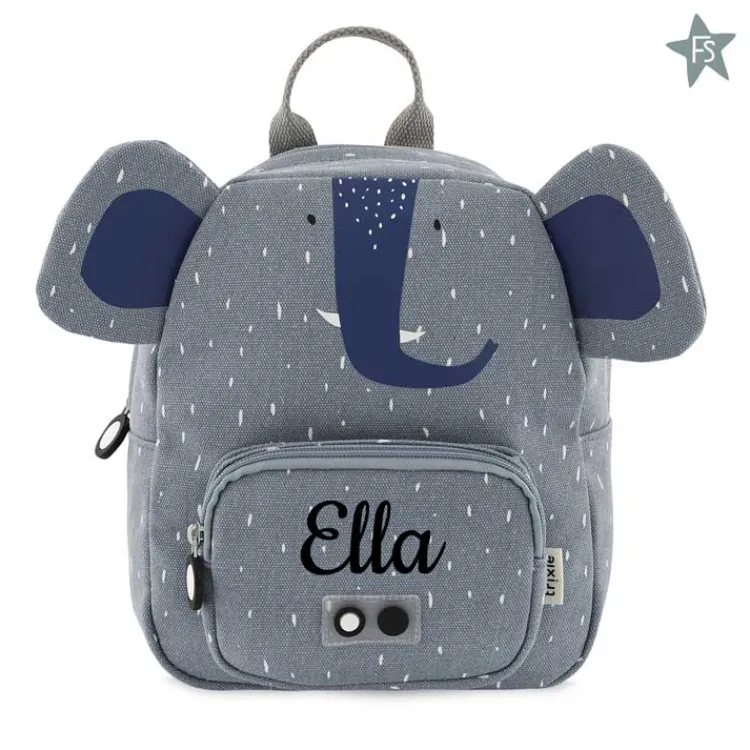 Fashion Trixie Rugzak klein - Mrs. Elephant ( met naam ) Trixie Rugzak Met Naam | Rugzak Met Naam