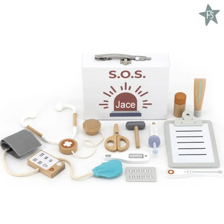 Sale houten doktersset (met naam) Kraamcadeau Meisje | Kraamcadeau Jongen