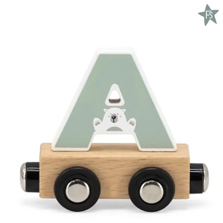 Hot lettertrein - letter A Houten Treinen Met Naam | Houten Speelgoed Met Naam