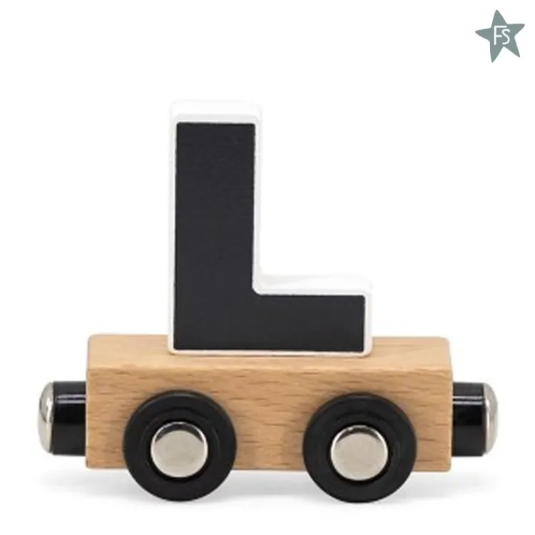 Clearance lettertrein - letter L Houten Treinen Met Naam | Houten Speelgoed Met Naam