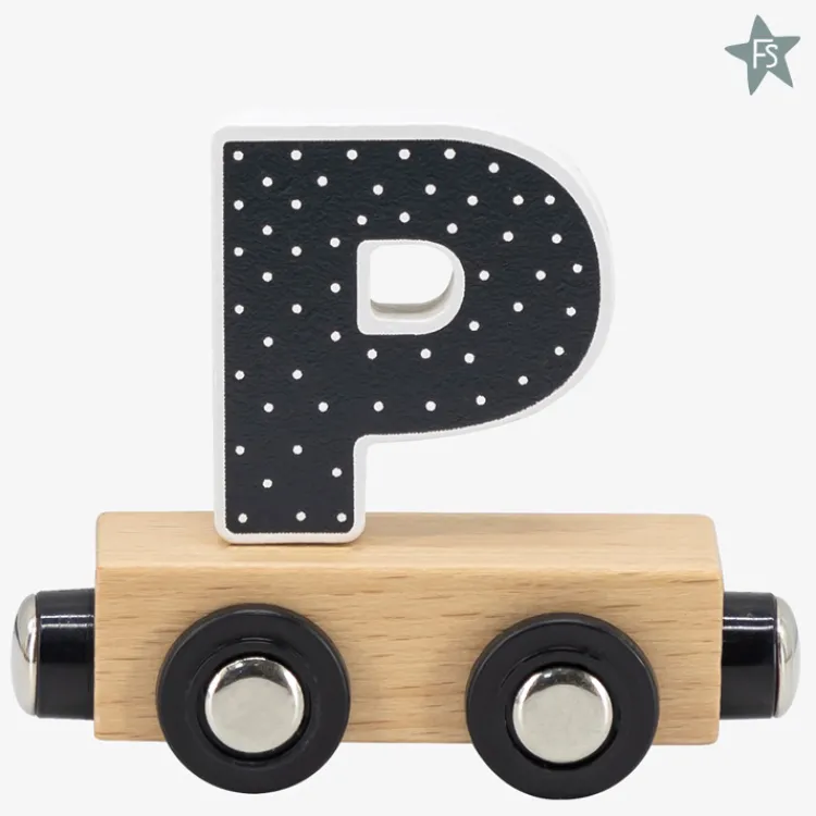 Discount lettertrein - letter P Houten Treinen Met Naam | Houten Speelgoed Met Naam