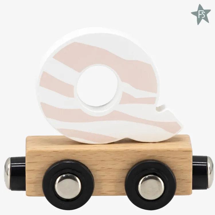 Discount lettertrein - letter Q Houten Treinen Met Naam | Houten Speelgoed Met Naam