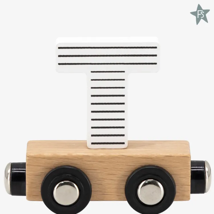 Clearance lettertrein - letter T Houten Treinen Met Naam | Houten Speelgoed Met Naam