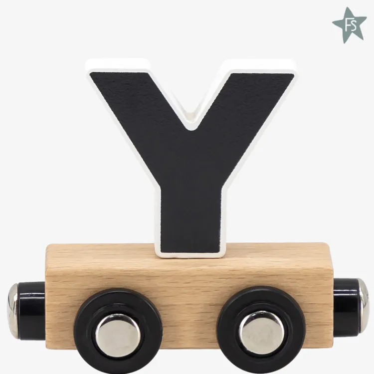 Clearance lettertrein - letter Y Houten Treinen Met Naam | Houten Speelgoed Met Naam